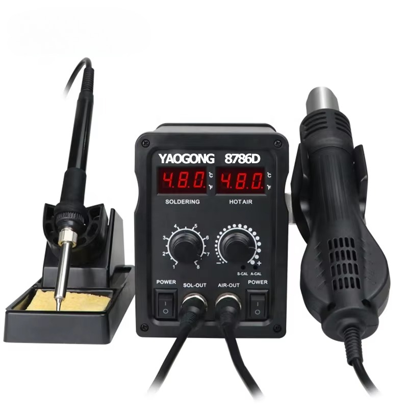 Smd Rework Station Hot Air Soldering 2 In 1 - Stasiun Kerja Solder Digital YAOGONG 8786D