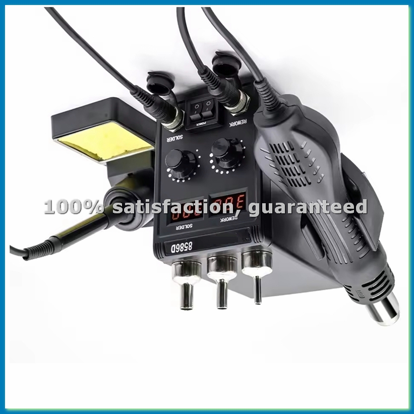 Smd Rework Station Hot Air Soldering 2 In 1 - Stasiun Solder 8586D 2in1 750W Udara