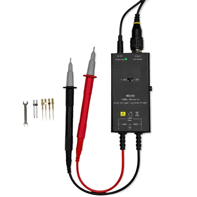 High Voltage Differential Probe 100Mhz 1300V - Untuk Probe Aktif, Probe Diferensial Terisolasi