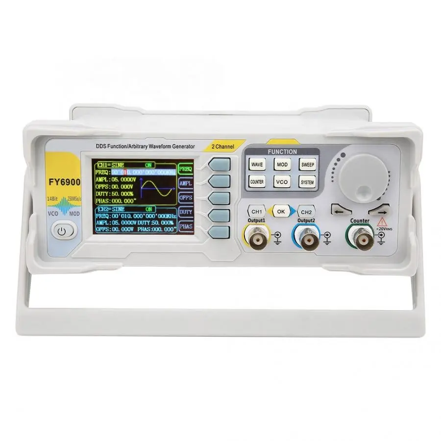 Generator Sinyal Gelombang Arb - Dual Channel Arbitrary Waveform Function Generator 60Mhz ulasan dan harga