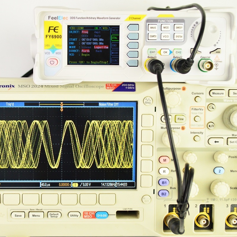 Feelelec FY6900 0-60MHz Fungsi - Dual Channel Arbitrary Waveform Function Generator 60Mhz ulasan dan harga