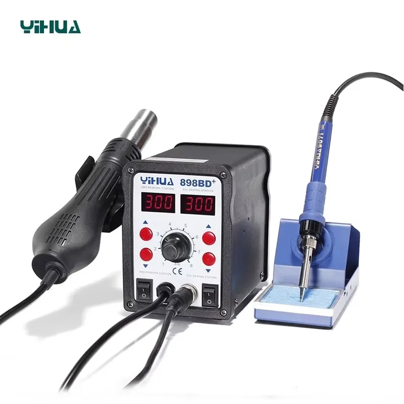 YIHUA 898BD+ 220V 2 in 1 Alat  - Smd Rework Station Hot Air Soldering 2 In 1 ulasan dan harga